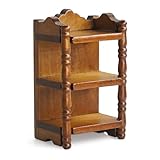 Odoria Puppenhaus Regal Miniatur Nachttisch: 1/12 Maßstab Bücherregal Braun für Wohnzimmer Schlafzimmer Vintage Viktorianisch - Mini Möbel Holz Büro Bibliothek Schule Antik