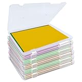 6er Pack Archivbox A4, Tragbare Aufbewahrungsbox für A4, Durchsichtige Organizer A4 Slim schlagfest Robuste Kunststoff Aufbewahrung Datei Boxen für Dokumente Briefe Sammelalben Bürounterlagen