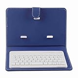 Jectse Kabellose Tastaturflip-Fallabdeckung mit Stand für /-Telefone, Abnehmbares Magnetschalen, Kratzfestes Folio-Design, Anwendbar für 4,5 ''-6,8 '' '' (Blue)