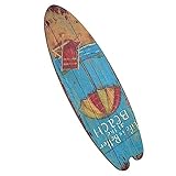 Ciieeo Surfbrett-Wandbehang Pool-Zeichen Schwimmbad Surfboard Wandbild Surfbrett Wandbild Schild zum Aufhängen von Surfbrettern aus Holz Einrichtung des Surfraums hölzern Sky-blue