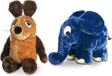 Schmidt Spiele Die Sendung mit der Maus - Plüsch Set Maus und Elefant 12cm
