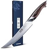 HOSHANHO Ausbeinmesser 15cm, Professionelles Filetiermesser aus Kohlenstoffreichem Edelstahl, Scharfes Japanisches Küchenmesser mit Ergonomischem Pakkaholz-Griff