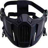 Lishuyeh Airsoft Halbgesichtsmasken Verstellbare Anti-Beschlag-Sportschutzmasken Outdoor-Spielkostüm Schlagfest für Halloween, Airsoft, Jagd, CS-Spiel, Paintball und andere Outdoor-Aktivitäten