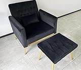 GRAVFORCE 7031 Ohrensessel mit hocker Schwarz