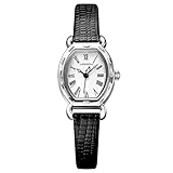 Timever Damen Armbanduhr Quarzuhr Analog mit Lederarmband,Römische Zahlen,3 ATM Wasserdicht,Geschenk für Frau und Freundin