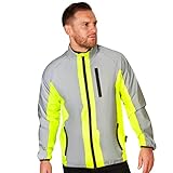 BTR Reflektierende Laufjacke und Fahrradjacke Herren mit Reflektor - Medium 101-106 cm. Gelb