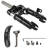 Flycoo Vorderradaufhängung Upgrade Federungs-Kit Federgabel für Segway Ninebot Max G30/ G30LP Scooter-Stoßdämpfungsteile Anti-Vibration Zubehör Ständer mit Schutzblech und Fußhalterung