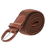 Supvox Taillengürtel aus Gewebtem Stoff Elastisch Unisex Damengürtel für Kleider und Pullover Braun