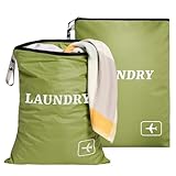 NADSSJL 2 Stück Wäschesack Reise - Wasserdichte Wäschebeutel Reise mit Reißverschluss. Faltbare Schmutzwäschebeutel, Wiederverwendbare Wäschesack ideal für Reisen, Urlaub und Zuhause