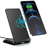 BHHB Fast Wireless Charger Stand, 15W Kabelloses ladegerät Compatible for iPhone 16 15 14 13 12 Pro 12 11 XS Max XR X 8 Plus, Samsung Galaxy S25 S24 S23 S22 S21 S10 Handy Qi Induktive Ladestation