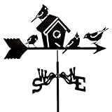 GNHG 1 Artikel Wetterhahn,Windfahne Windspiel Rostfreier Stahl Weathervane Retro Wetterfahne Mini Deko-Wetterfahne fur Wind Direction Indicator und Dach Garten Deko