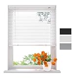 Radeco® Aluminium Jalousie 180 x 175 cm weiß 25mm lamellen, Größen von 40 bis 220 Breite, Fenster jalousien innen, lamellenrollo, Jalousie Aluminium, Jalousie 180 cm breit