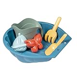 Smoby Life 7600868000 Mini-Sandkasten gefüllt in Muschelform – Schaufel, Geflügel, Sandform, Gießkanne – für Kinder ab 18 Monaten – recycelt