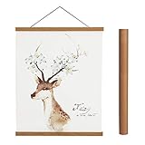 Sanauto Posterleiste Posterleisten Posterschiene, Magnet Magnetische Holz Poster Aufhänger Halter Rahmen Leisten Bild Bilder Bilderleiste Bilderrahmen 25x50(25cm, Teak)