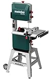 metabo Bandsäge BAS 318 Precision DNB - 900 W, 170 mm Schnitthöhe, 2 Geschwindigkeiten - Hohe Präzision, LED-Licht, werkzeuglose Einstellung, für Holz und Metall - Inkl. Untergestell und Zubehör