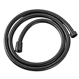 UZAMIRLEX Brauseschlauch Duschschlauch-Anschluss, Duschhalter Wasserleitung for Bad Duschkopf Zubehör Ersatz(Black Hose,2M)