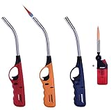 3 STK KONSUMANY Stabfeuerzeug Sturmfeuerzeug Gas Feuerzeug flexibel biegsam 29,5 cm lang nachfüllbar (Zufällige Farbauswahl) +1x (Konsumany® Stab- Stumfeuerzeug 12,5 cm Lang)