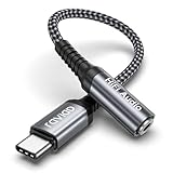RAVIAD Adapter USB C Auf Klinke 3,5mm Audio, USB C Aux Adapter auf Kopfhörer Adapter mit HiFi DAC Chip für iPhone15 Pro Max/15 Pro/15, Galaxy S24 S23 S22 S21+ Ultra, Pad Pro, P60/P50/P40 Mate 50