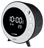 XSQUO Useful Tech Radiowecker mit Batterie und Bluetooth, Dual-Wecker mit FM-Radio, Musik-Player, unterstützt 32 GB Micro-SD-Karten, integrierter Lithium-Ionen-Akku