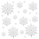 51 Stück Schneeflocken Weihnachten Deko, Weihnachtsbaumschmuck, Weihnachtsdeko Fensterdeko, Schneeflocken Ornamente zum Aufhängen, Dekorieren von Weihnachtsbäumen und Fenster