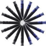 Mikikit 100 Stück Tintenpatronen für Füllfederhalter Nachfüllbare Patronen in Schwarz Blau und Rot Stabile Langlebig und Leicht Austauschbar Geeignet für Schule und Büro