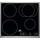 AEG IKS6431AXB Induktionskochfeld autark 60cm, 4 Zonen mit 4x Power-Funktion für schnelles Kochen, 7350 W, 14 Stufen, Edelstahlrahmen, Timer, Touch-Bedienung je Zone, kompatibel mit Haubenautomatik
