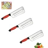 Kohlschneider Krauthobel Edelstahl, Krautschneider mit Doppel Klingen, Krauthobel Sauerkrauthobel, Kartoffelhobel Kohlschneider Gurkenhobel, Multifunktionales Krautsalat Gemüseschneider Manuell (3)
