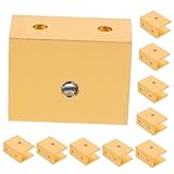 NUOBESTY 10 Stück Glasregalträger Rechteckiger Form Wandmontage Halterungen mit Rutschfesten Gummipads für Sichere Glasregale Elegantes Design für Wohn und Geschäftsräume