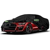 Autoabdeckung Wasserdicht Passend für Ford Mustang GT/ Shelby/ Cobra/ Bullitt/ Ecoboost/ Premium 2005-2022, Atmungsaktiv Vollgarage Autoplane für Regen Sonne Auto Abdeckplane Abdeckung