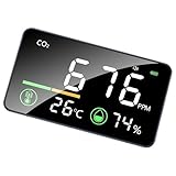 XuQiZZpp Verbesserter CO2-Detektor zur Wandmontage, einfaches Design, überwacht Temperatur und Kohlendioxidgehalt für Home Office