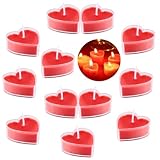 Herz Kerzen, Romantische Herzkerzen, Herz Teelichter, 18PCS Duftkerze Herz Kerzen,für Valentinstag Dekoration Geschenk Hochzeit Deko Tischdeko, Party, Jubiläum, Hochzeit-4CM