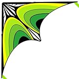 Simxkai Großer Delta-Drachen für Kinder und Erwachsene, Bester Stranddrachen für Anfänger, leicht zu fliegen(grün)