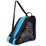 PERFETSELL Tasche Erwachsene Rollschuhetasche Blau Ice Skate Eishockey Bag Skischuhtasche mit Verstellbar Trageriemen Schlittschuhtasche Tasche für Eishockeyschlittschuhe für Herren Damen