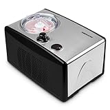 MEDION Eismaschine mit Kompressor (selbstkühlend, geeignet für die Zubereitung von Eiscreme, Frozen Yoghurt & Sorbet, 1,5 Liter, 150 Watt, MD 18387)