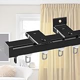 Aluminium Ceiling Mounted Curtain Track System 6m Silent Rollers Wall or Ceiling Mount for Shower Bay Window RV Room Divider