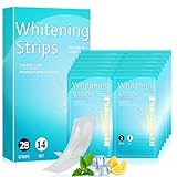 28 Stück Zahnaufhellung Streifen, Zahnaufhellungsstreifen, Effektive Reduziert Zahnverfärbungen, Einfache Handhabung, Für Zu Hause, Für Strahlendes LäCheln