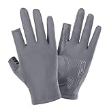 Poo4kark Outdoor Schutzhandschuhe Autohandschuhe Segelhandschuhe Kajakhandschuhe Paddelhandschuhe Ruderhandschuhe Handschuhe Sonnenhandschuhe Sonnenhandschuhe Angelhandschuhe Herren (Grey, 21.5x7.5cm)