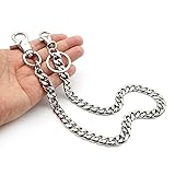 newtro Geldbörsenkette, Herren, Damen, Jungen, Mädchen, Biker, Motorradhose, Jeans, Punk, lang, Schlüsselanhänger, Schwarz, Gold, Silber, 26 Arten, 06-silber, 43 cm
