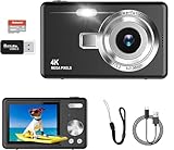 Digitalkamera - 1080P FHD 44MP mit 2,4-Zoll-LCD-Bildschirm, kompakte, tragbare Vlogging-Fotokamera mit 32 GB SD-Karte, 16-facher Digitalzoom für Kinder, Teenager, Studenten, Anfänger