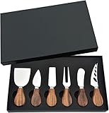 Lnwwrv Käsemesserset, 6-teiliges Set aus Edelstahl mit Käsemesser, Schneider, Gabel und Aufstrichmesser für Käseplatten, ideales Besteckgeschenk