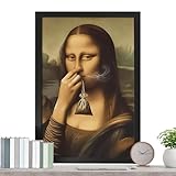 Generisch Badezimmer Wandbild Mit Nase Zuhalten Motiv,Humorvoll Skurril Lustig Vintage Klo Gemälde,Lustiges Toilettenposter Mit Nasen-Zuhalten Motiv | Für Büro Zuhause Wohnheim Wohnung Und Gästebad