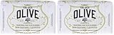 KORRES Olive Blossom Körperseife, festes Seifenstück mit extra nativem Olivenöl, nährend & feuchtigkeitsspendend, vegan, 125 g (Packung mit 2)