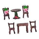 Milisten 6 Stück Tisch Und Stuhlornamente Aus Kunstharz Stühle Ornamente Für Wohnaccessoires Kindertisch Und Stuhl Kinderspielzeug Schreibtischstuhl Kinderspielzeughaus Mini