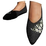 Ballettschuhe Damen Loafer Atmungsaktiv Halbschuhe Flache Bequeme Schlüpfschuhe Lässige Komfort Sportschuhe Weiche Sportlich Gymnastikschuhe Frauen Laufschuhe Balerinaschuhe