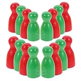 KONTONTY 48 Stück familienspiele Family Game spieltafel Gesellschaftsspiel brettspiel zubehör boardgame Brettspiele Bauern Zubehör für Strategiespiele Tischmarker Token für Brettspiele Holz