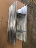 Durable Yard Signs Pfahl, Metallpfahl, doppelter H-Rahmen, 25,4 x 61 x 9 Gauge, verzinkter Drahtpfahl, passend für 4 mm oder 5 mm Wellenschilder, 100 Stück
