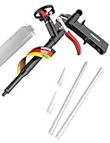 PU Schaumpistole - Teflonbeschichtete Dosierpistole aus Metall | Ergonomischer Griff für Präzises Auftragen von Bauschaum und Montageschaum | Profi-Werkzeug für Abdichten, Füllen und Dämmen