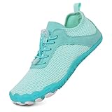 ENEN Einfarbig Barfuss Schuhe Damen, rutschfest Atmungsaktiv Barfußschuhe Herren, Schnelltrocknend Barfußschuhe,Wasserschuhe Damen mit Drainageloch,Wasserschuhe Outdoor-Aktivitäten (Aqua,37)