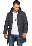 Soulstar Herren Winter-Parka Winter-Jacke mit Kapuze S2_AG04 Grey L