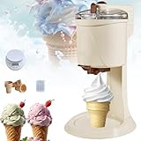 Eismaschine für Zuhause, Eismaschine mit Kompressor und automatischer Softeismaschine 1L Eismaschine mit großer Kapazität für gefrorenen Joghurt, Sorbet, Rezepte